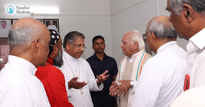 കേരളാ ഗവര്‍ണര്‍ മാനന്തവാടി  ബിഷപ്‌സ് ഹൗസ് സന്ദര്‍ശിച്ചു