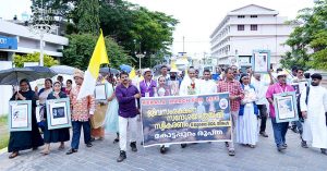 കെസിബിസി ജീവസംരക്ഷണ സന്ദേശയാത്രക്ക് കോട്ടപ്പുറം രൂപത സ്വീകരണം നല്‍കി