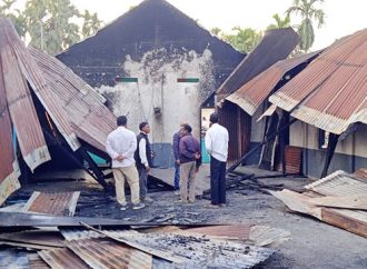 അസമില്‍ ദൈവലായം  തീപിടിച്ചു നശിച്ചു