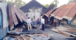 അസമില്‍ ദൈവലായം  തീപിടിച്ചു നശിച്ചു