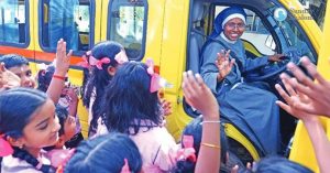 സിസ്റ്റര്‍ മേരിബോണയുടെ കൈകളില്‍ ഭദ്രമാണ് സ്‌കൂളിനൊപ്പം സ്റ്റിയറിംഗും