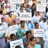 വിജയവാഡയില്‍ മെഴുകുതിരി റാലിക്കുനേരെ  പോലീസ് അതിക്രമം