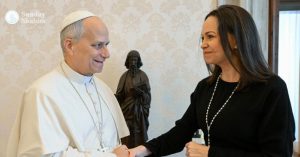 വെനസ്വേലന്‍ പ്രതിപക്ഷ നേതാവ് മരിയ കൊറീന മച്ചാഡോ മാര്‍പാപ്പയുമായി കൂടിക്കാഴ്ച നടത്തി